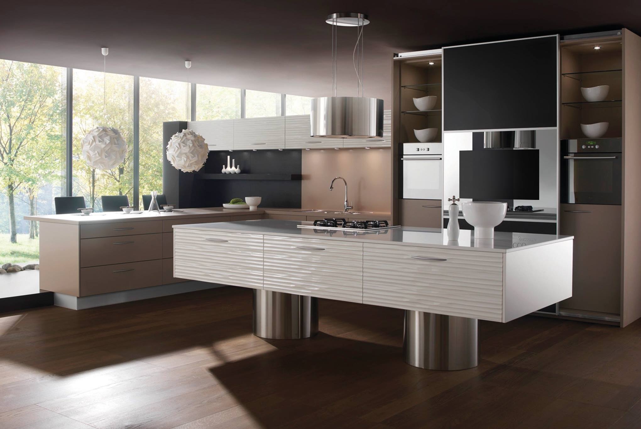 cocina de diseño con TV integrada - Davinia - Cocinas y decoración