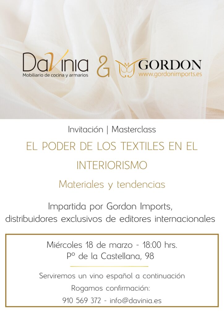 Evento Textiles Gordon Imports en Davinia