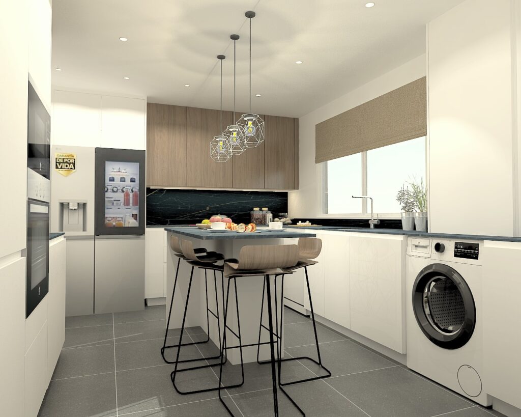 render de cocina