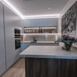 cocina con península