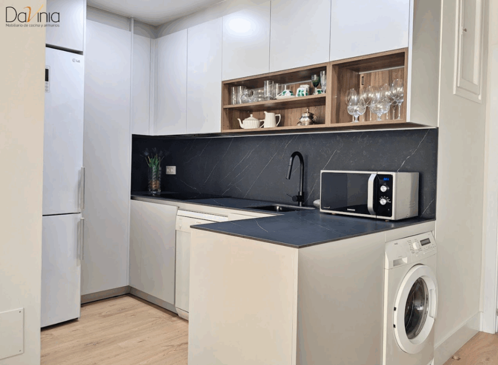 cocina con península
