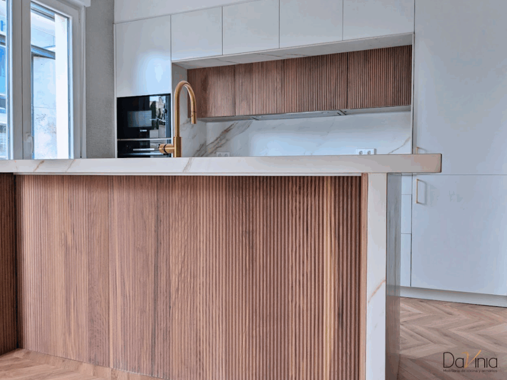 isla de cocina madera