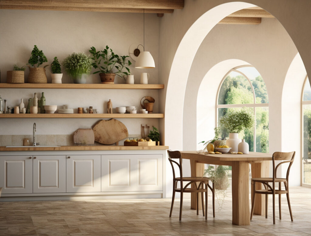 cocinas en tonos naturales