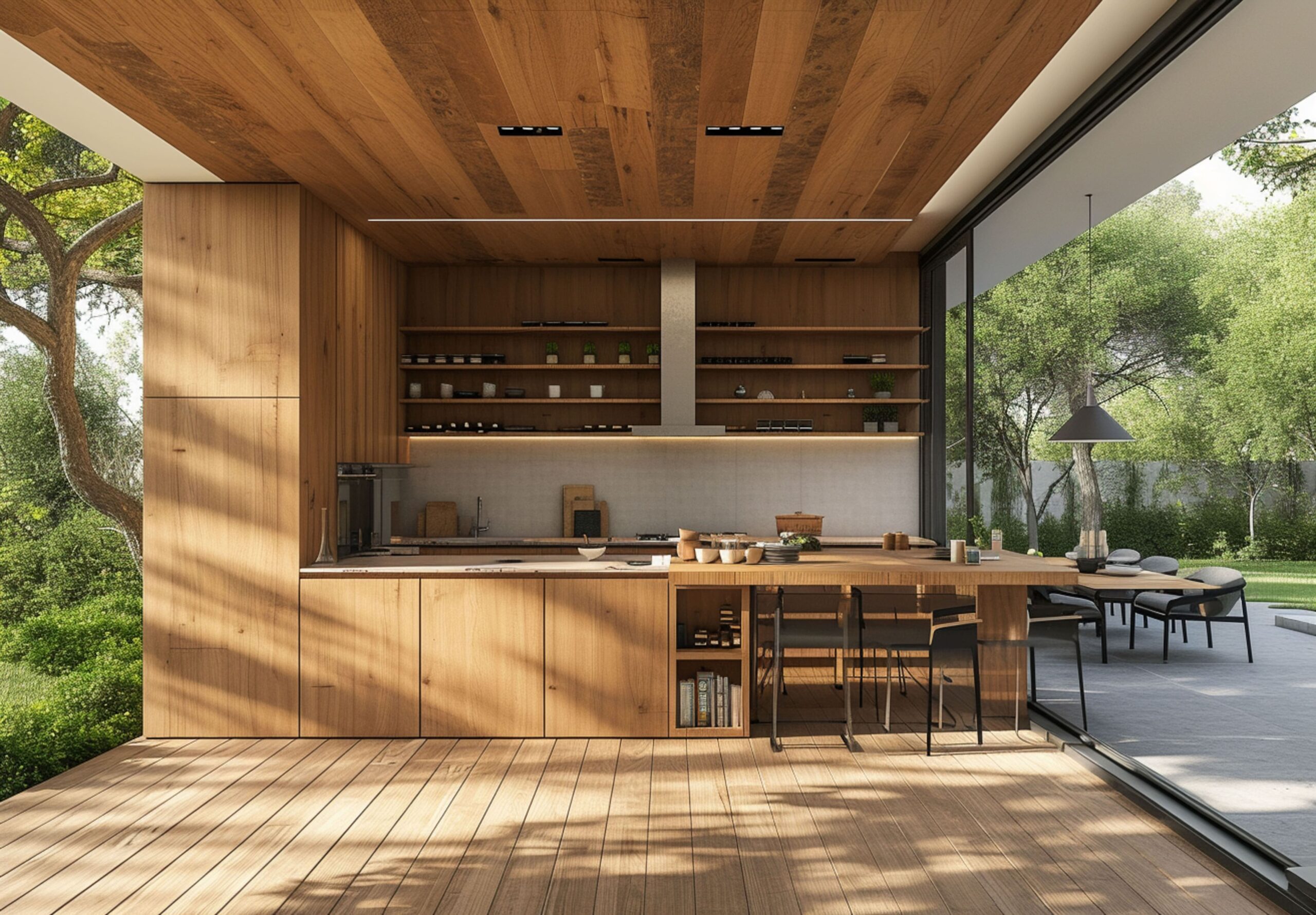 materiales cocinas de exterior